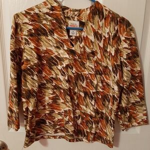 Ruby Rd Favorites Women's Multicolor Patterned Top